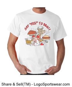 "SAY YES TO BBQ!" Gildan  Cotton Adult T-shirt Design Zoom